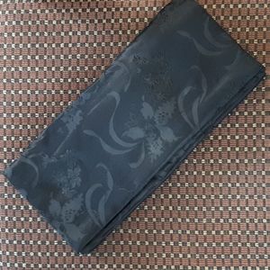 Vintage Unique Black Patterned Silk Clutch